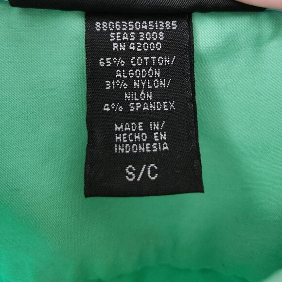ATTENTION green collared shirt short sleeve button-up front Sz S preppy classic - Picture 6 of 8